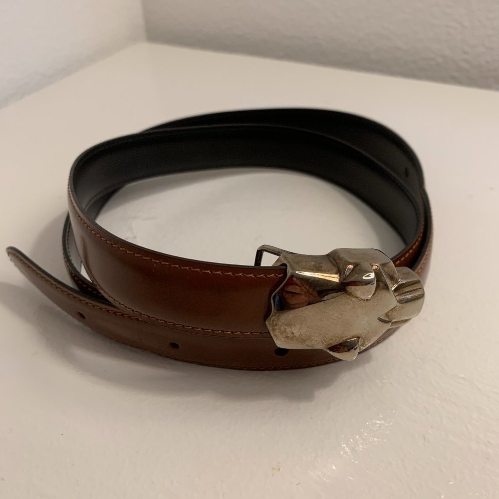 Cartier Brown Cat/Lion Belt